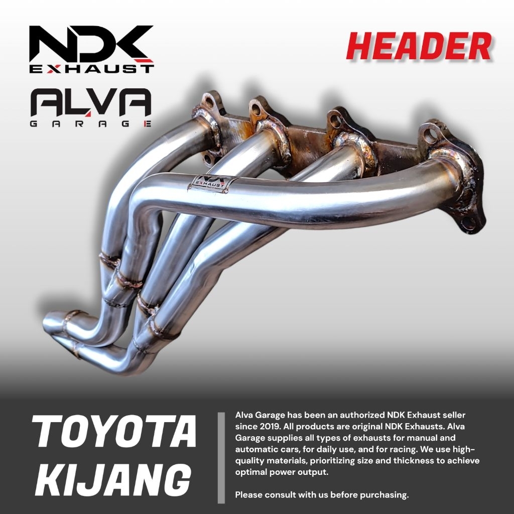 HEADER RACING KIJANG KRISTA KIJANG KAPSUL 2000cc ORIGINAL NDK EXHAUST KNALPOT MOBIL RACING