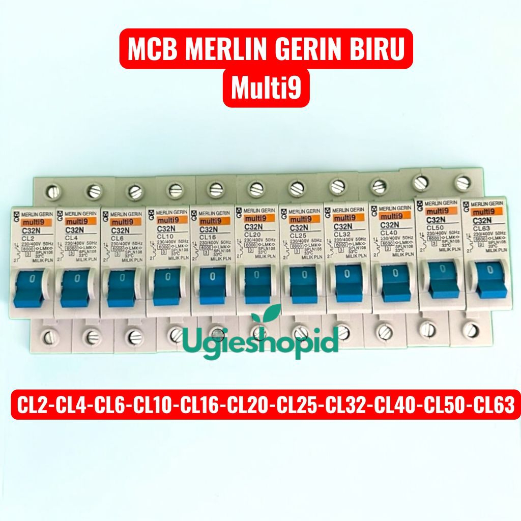 MCB MERLIN GERIN BIRU MULTI9 CL2-CL63 ORIGINAL