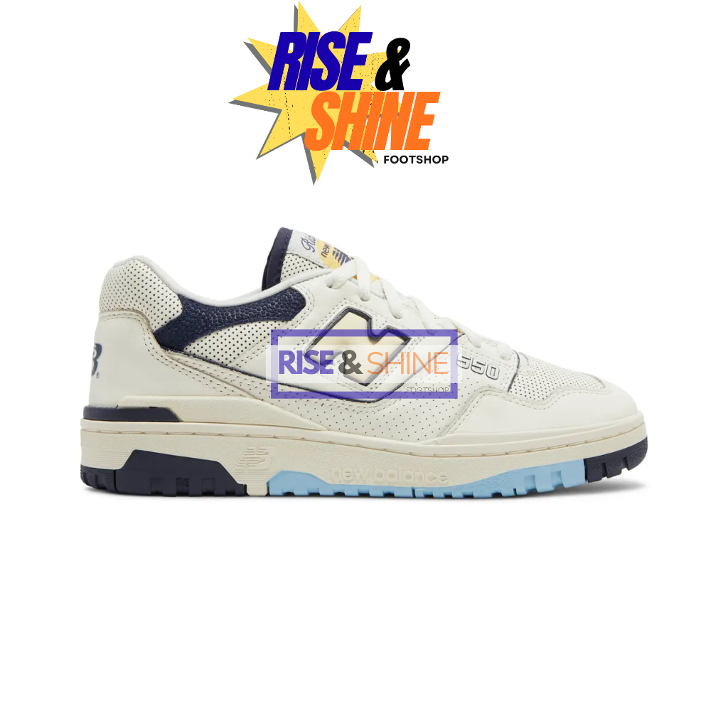 Sepatu Rich Paul x NB 550 White Navy