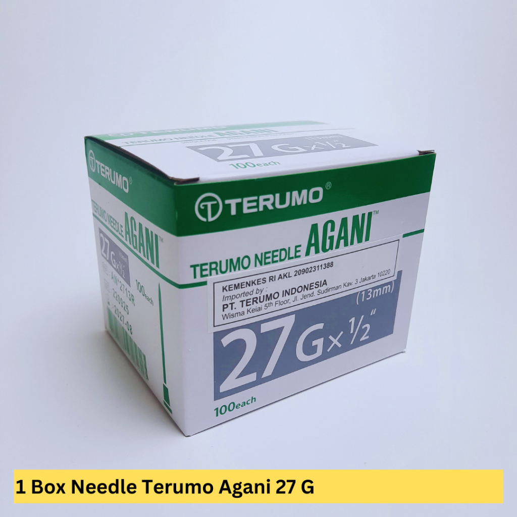 Needle 27G Terumo Box 100 Pcs / Needle Terumo 27 G AGANI