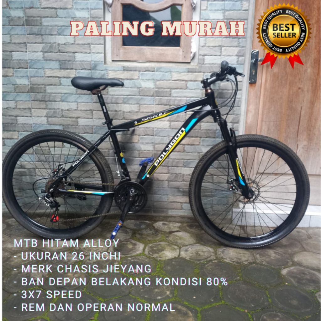 Sepeda gunung mtb dewasa cowok second bekas murah siap pakai