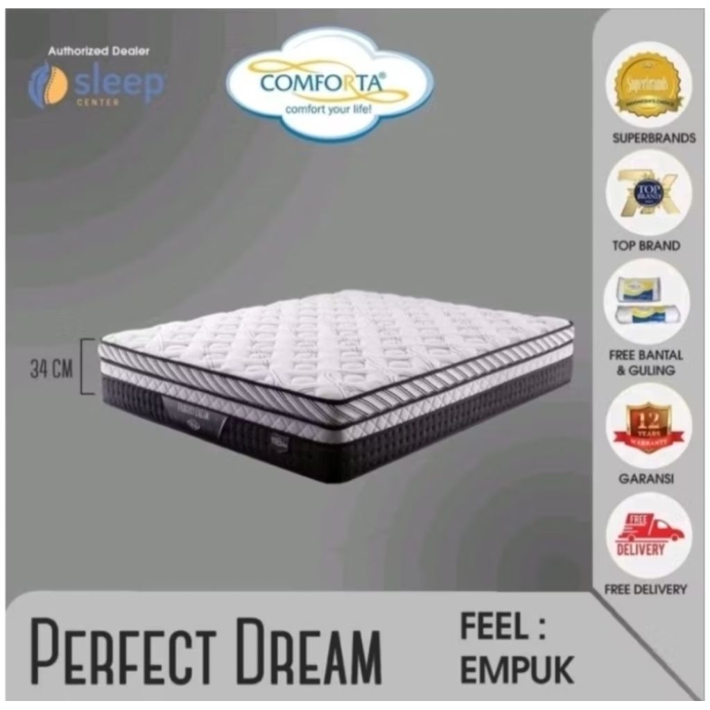 [MEBELBANJARMASIN] KASUR SPRING BED COMFORTA PERFERT DREAM(TEBAL 34)