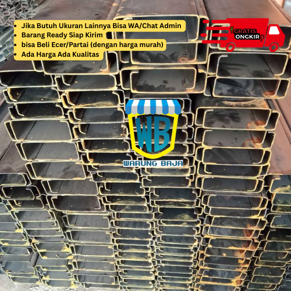 Besi CNP 100 SNI X 50 x 6 meter - warungbaja - cnp 100 kaki 50 - Kanal C - warungbaja - besi murah