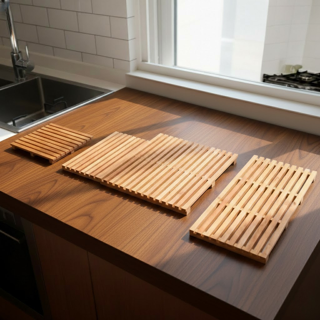 Palet Kayu Pinus Nampan Tatakan Panci Kompor Oven Mikrowave Anti Panas Serbaguna