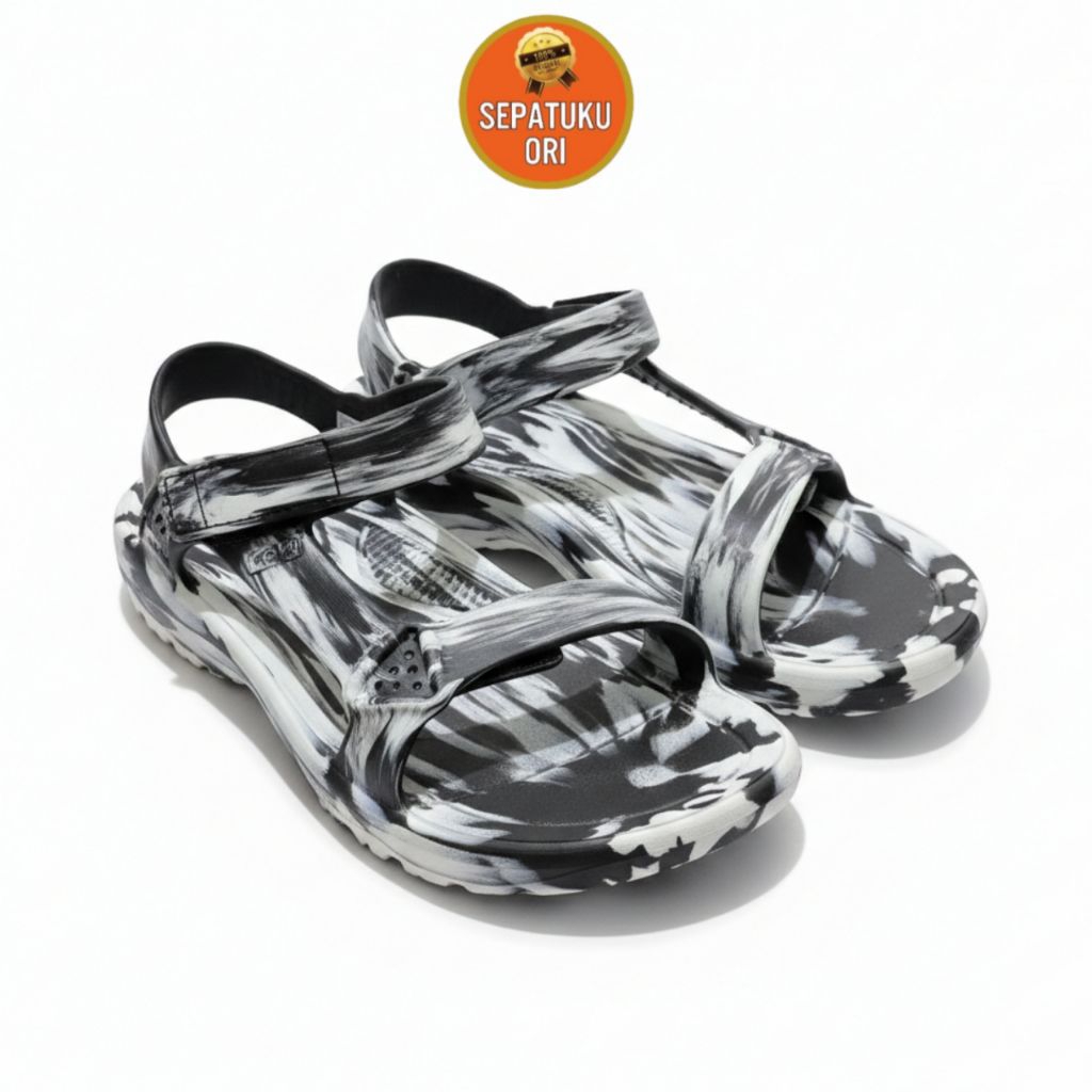 SANDAL WANITA (39/25cm) TEVA HURRICANE DRIFT HUEMIX BLACK SWIRL 1134351-W NEW ORI