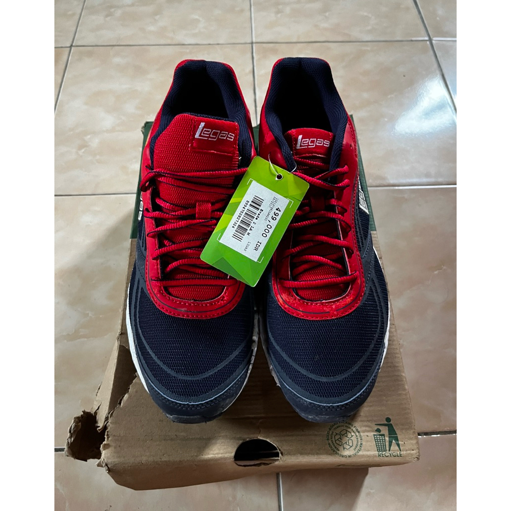 Sepatu Sneakers League: Legas Series Evade 2 LA M Eclipse/Fiery Red and White