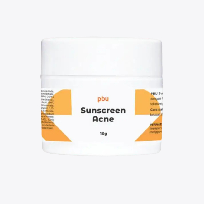 PBU Sunscreen Acne 10gr - Melindungi UVB UVA Ringan untuk Jerawat