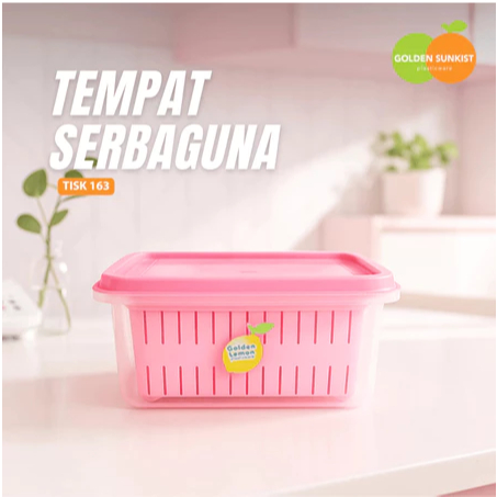 GOLDEN LEMON Tempat Ikan Saringan Golden Sunkist TISK 163