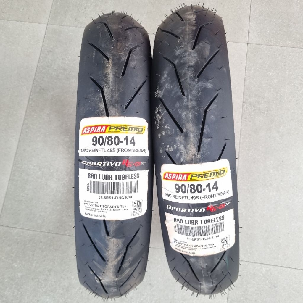 BAN ASPIRA PREMIO SPORTIVO RS01 90/80-14 BAN BALAP MATIC