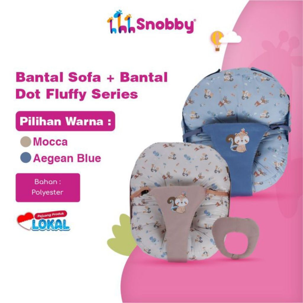 Snobby - Bantal Menyusui/Bantal Peluk/Bantal Sofa Bayi Fluffy Series