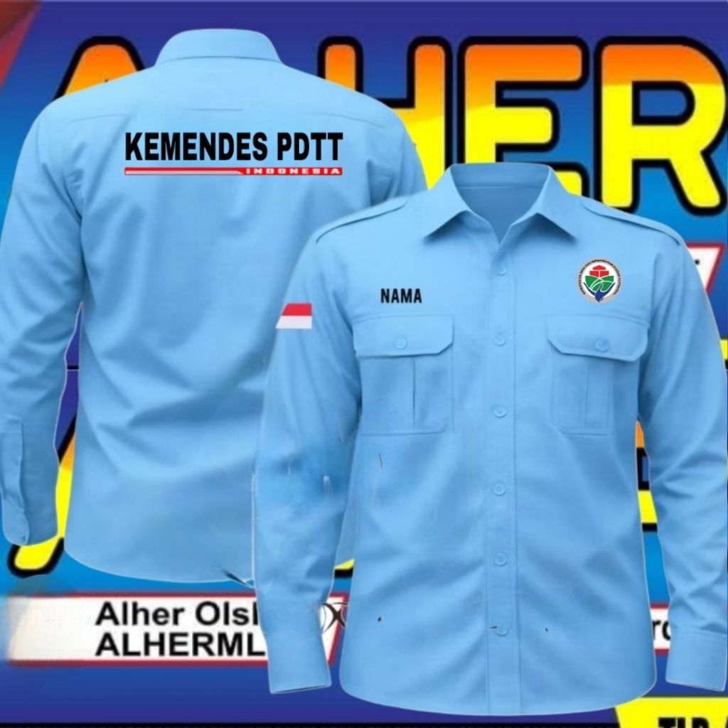 terbaru kemeja kemendes baju kemendes pakaian dinas kemendes seragam Kemendes baju kerja kementerian