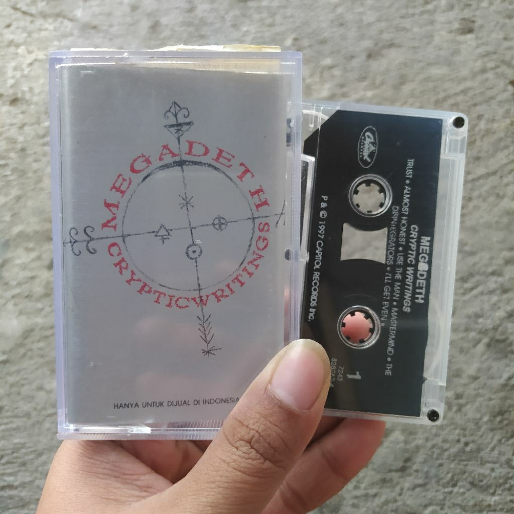 Kaset Pita Megadeth - Cryptic Writings