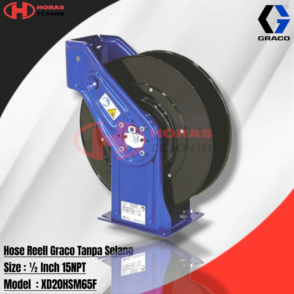 Hose Reel Graco XD20 1/2" Inch PN HSM65B Include Selang 15m (50ft) - Gulungan Selang Otomatis DN15 -