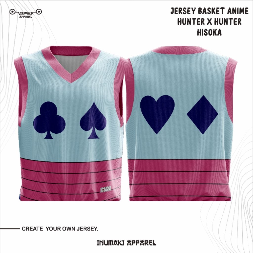 [COD] Jersey Basket Custom Cosplay Anime Hunter X Hunter - Hisoka Morow Free Custom Nama