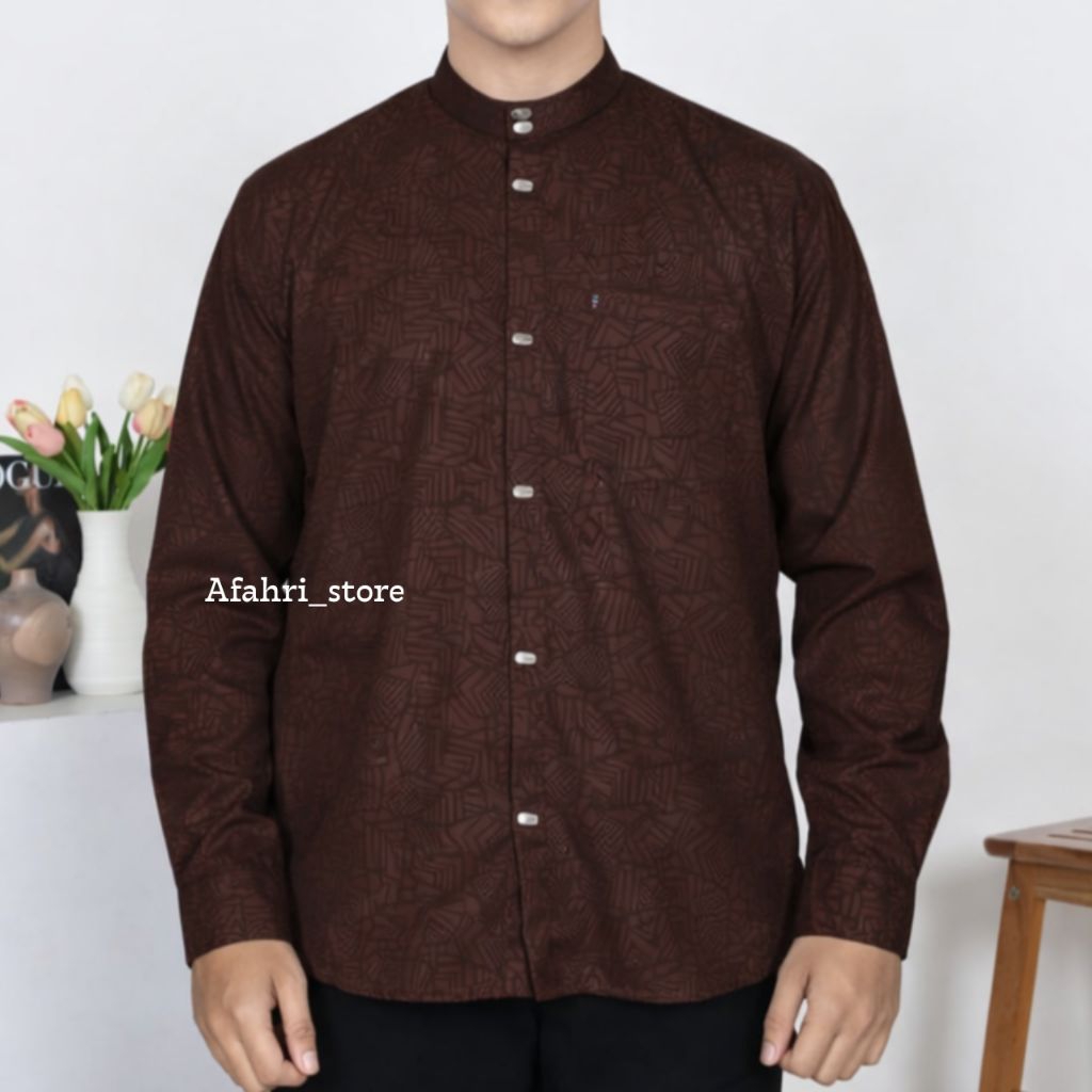koko sultan motif ethnic  lengan panjang harga murah Baju Kain Katun Muslim Nyaman Sultan Couple Emb