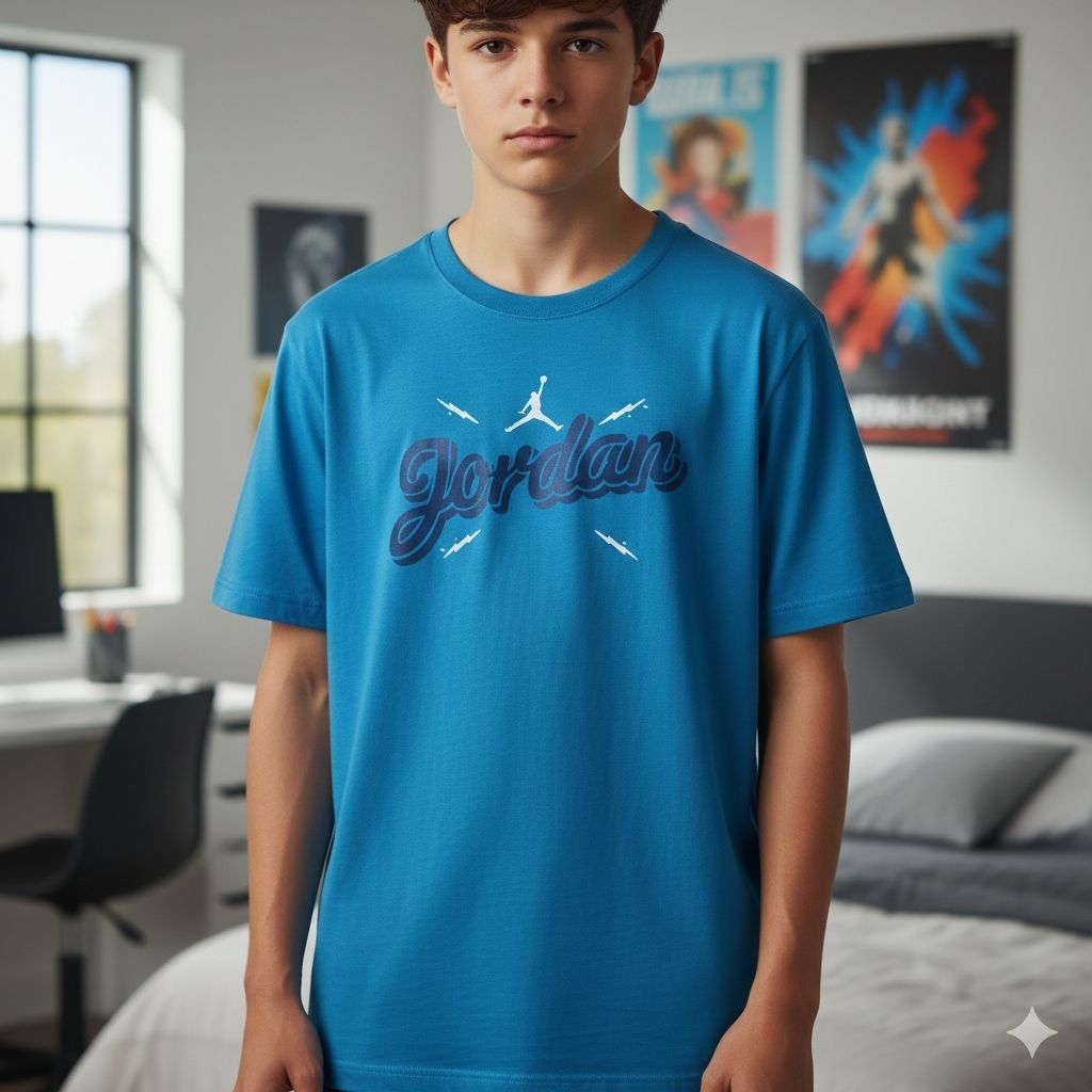 [PRELOVED] ORIGINAL KAOS L UNISEX JORDAN BIRU