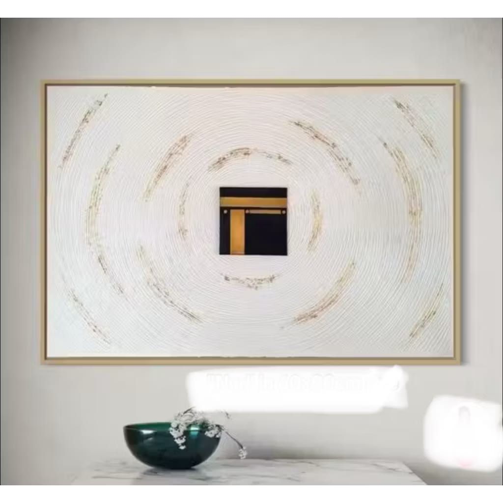 Lukisan kabah tekstur timbul hiasan dinding modern