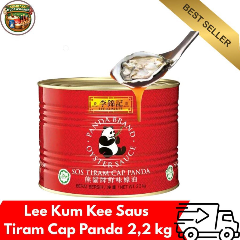 Lee Kum Kee Oyster Sauce Saus Tiram Cap Panda Kaleng 2,2kg / Saus Tiram Kaleng Cal Panda 2,2kg