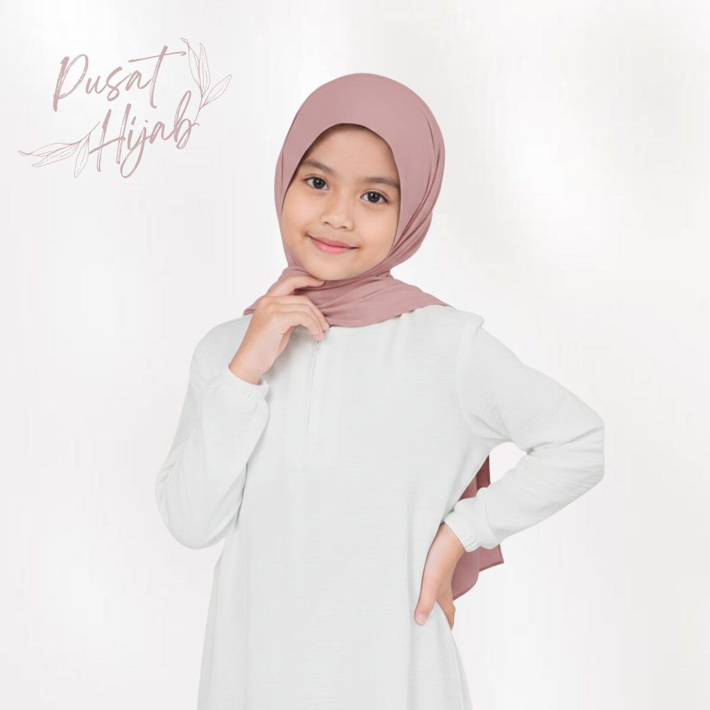 COD - Pashmina Oval Anak Spandek Jersey 150x65 / Kerudung Anak Perempuan Malaysia Style