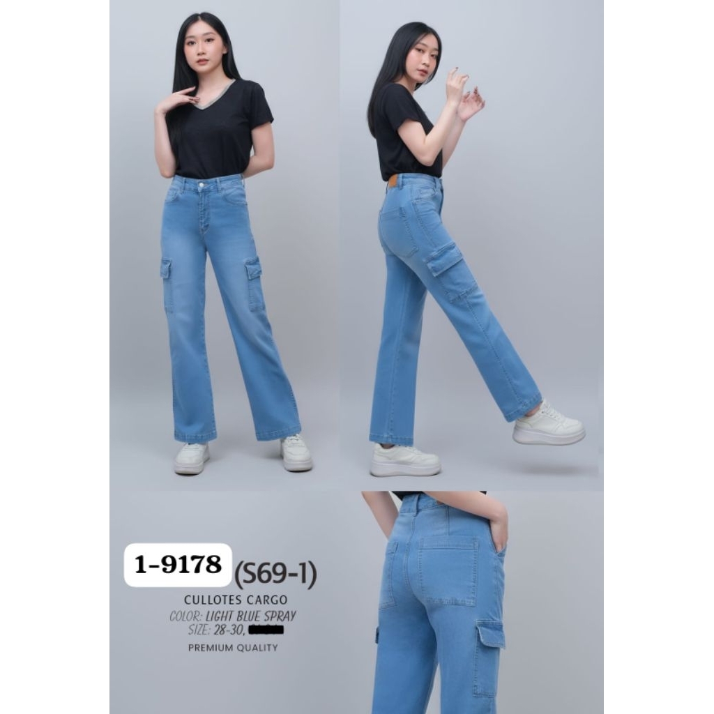 FELINO KULOT CARGO PANJANG LIGHT BLUE WHISKER