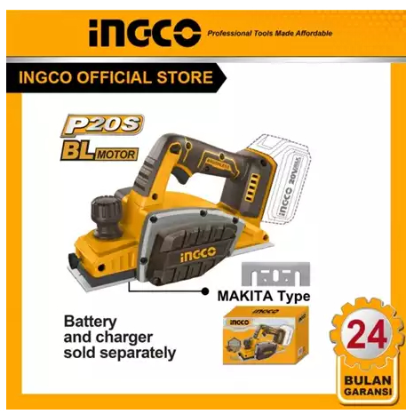 Mesin Planer Cordless 20V Aluminium Heavy Duty INGCO CRLI20401