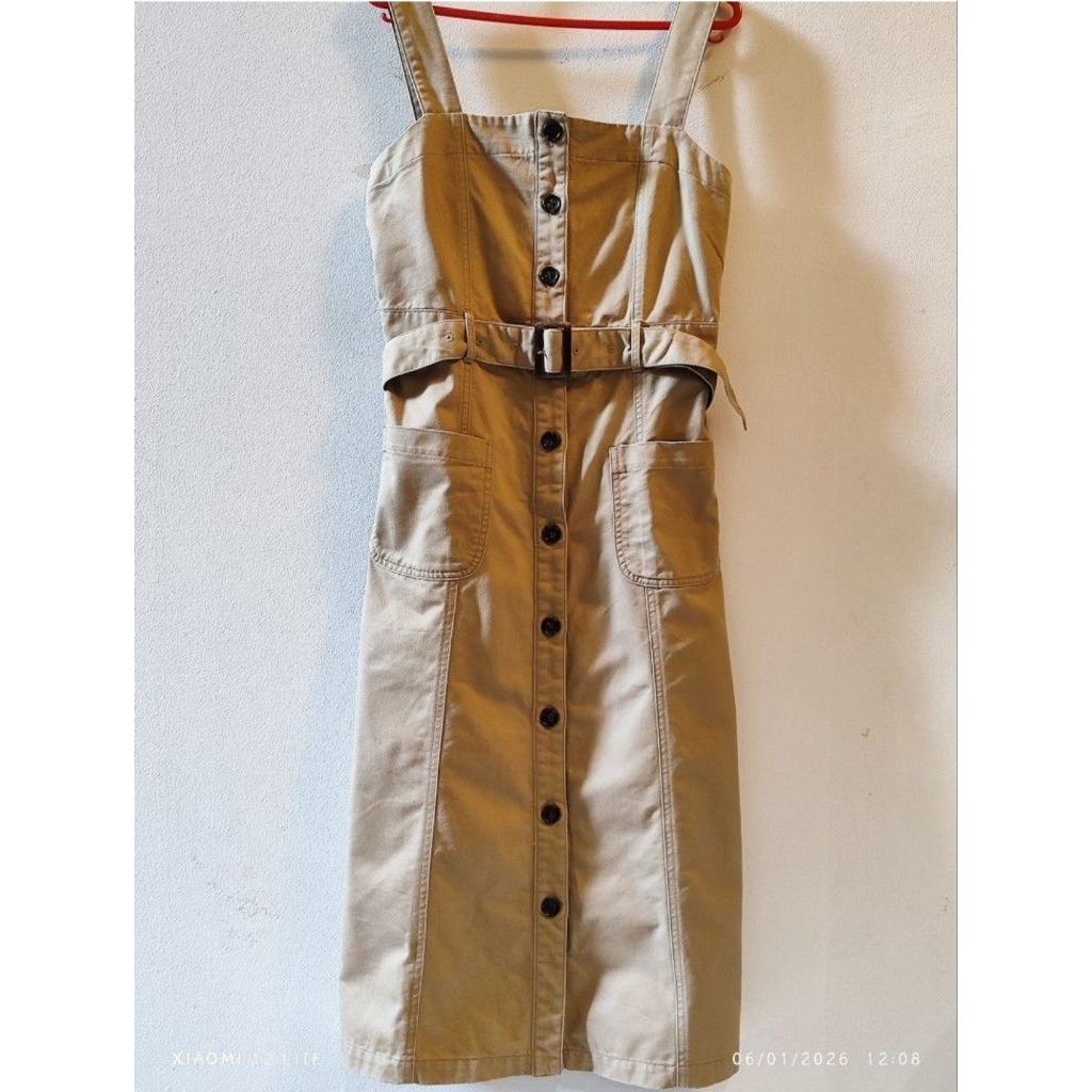 colza midi dress with belt