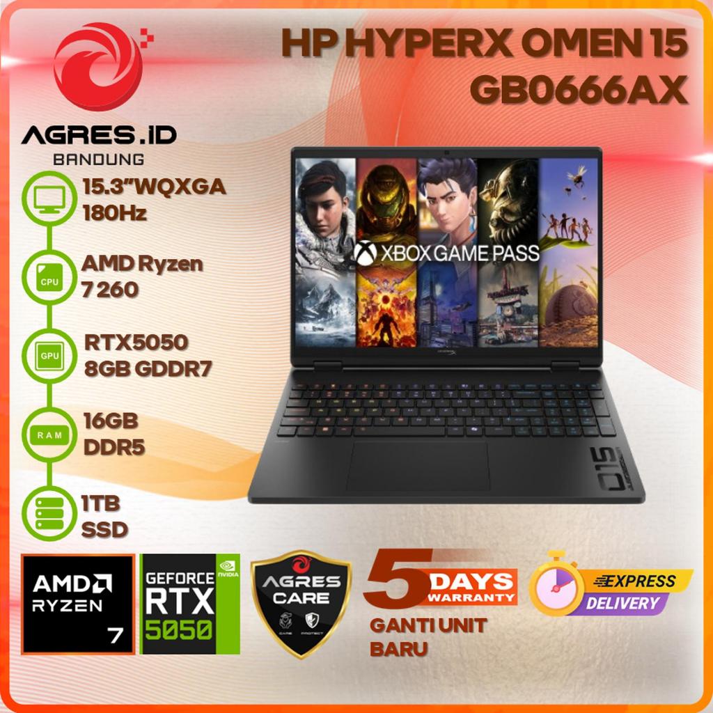 HP HYPERX OMEN 15 GB0666AX RYZEN 7 260 RTX5050 16GB 1TB 15.3" WQXGA