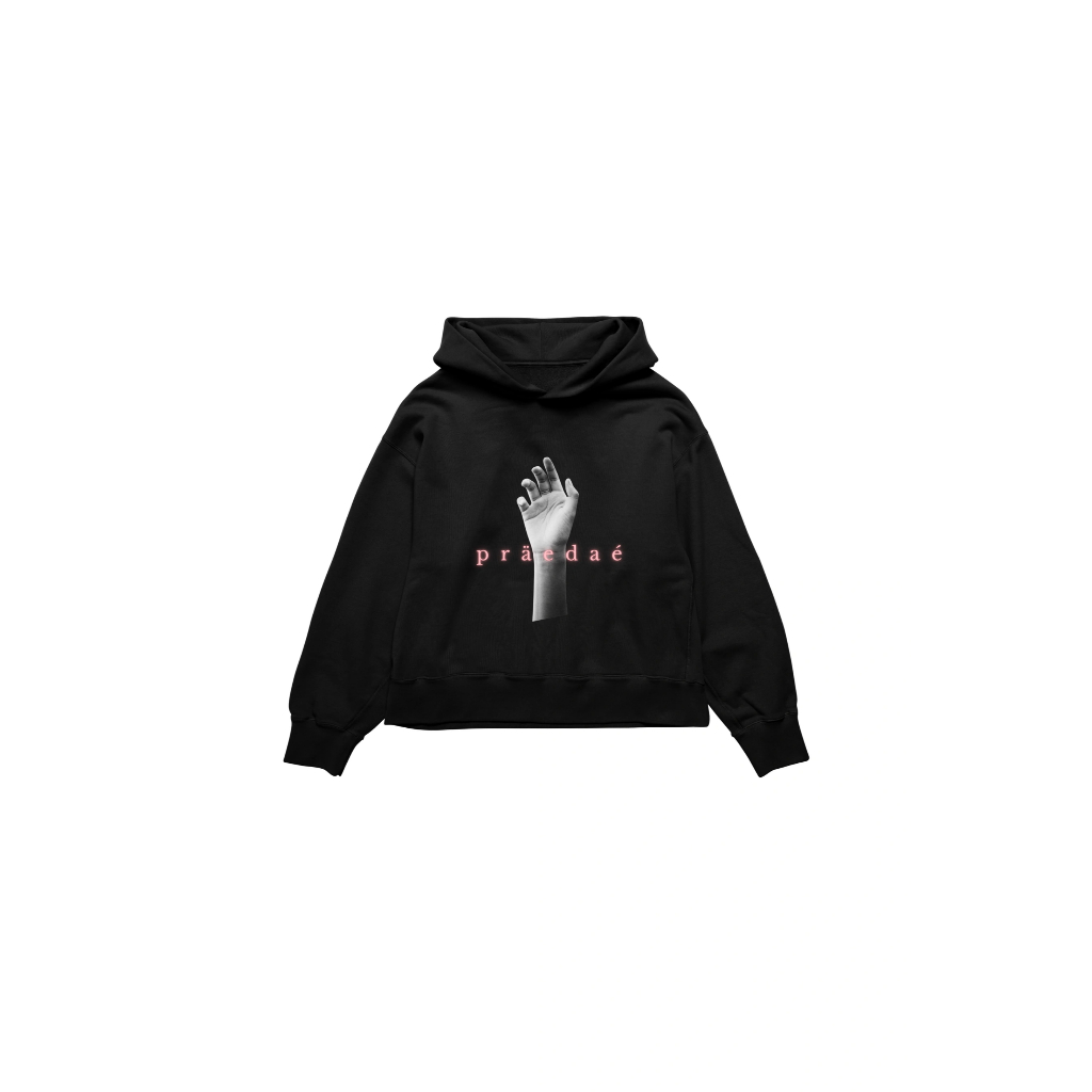 Praedae Studio Valentines Hopeless Romantic Black Hoodie Size M