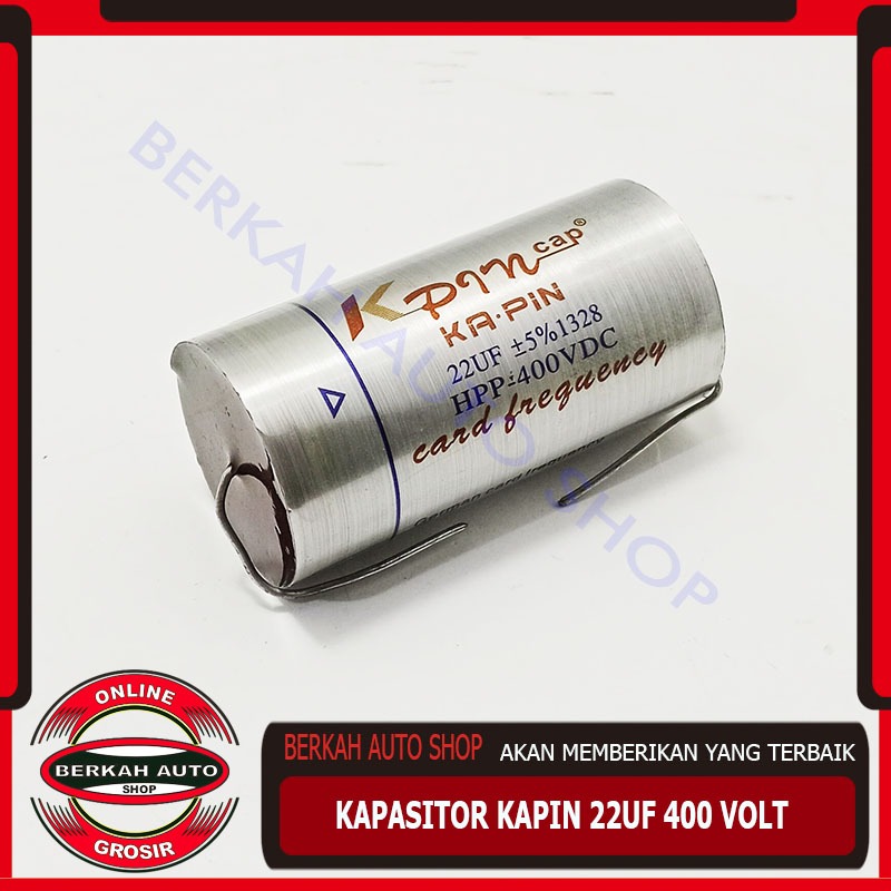 Kapasitor Nonpolar Ka Pin 22UF 400V DC - kapin ka-pin 22uf 400volt