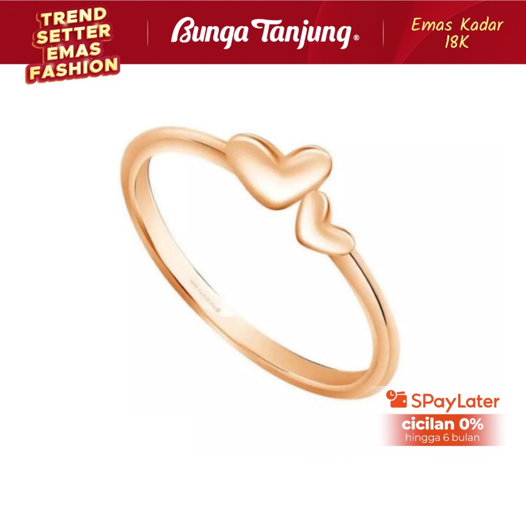 CINCIN GOLDEN LOVE MINI - EMAS 18K - BUNGA TANJUNG GOLD