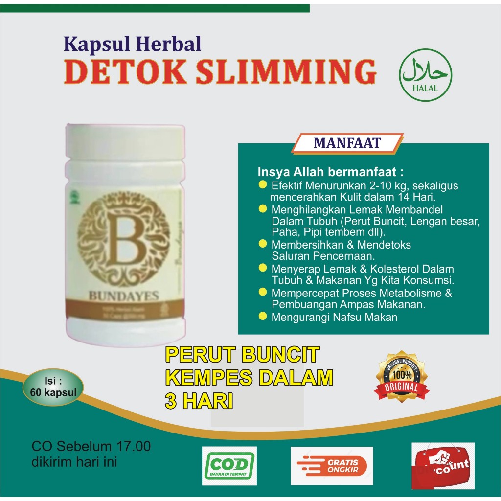 DIET AMPUH DETOX SLIMMING I PENURUN BERAT BADAN I BUNDAYES BUNDASLIM I DETOX PELANGSING