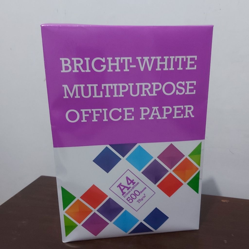 Kertas HVS A4 75 GSM Bright White Multipurpose Office Paper 1 Rim isi 500 lbr
