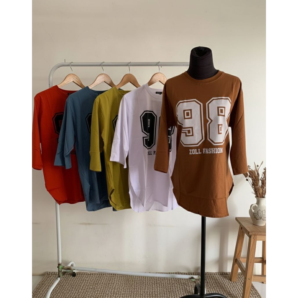 ATASAN KAOS KATUN COMBED JUMBO XXL  SHERILL by ZOLAQU ADEM MODIS OVAL KEKINIAN