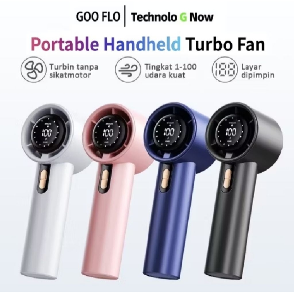 KIPAS ANGIN PORTABEL WUJI HANDHELD FAN MINI TURBO ANGIN KENCANG