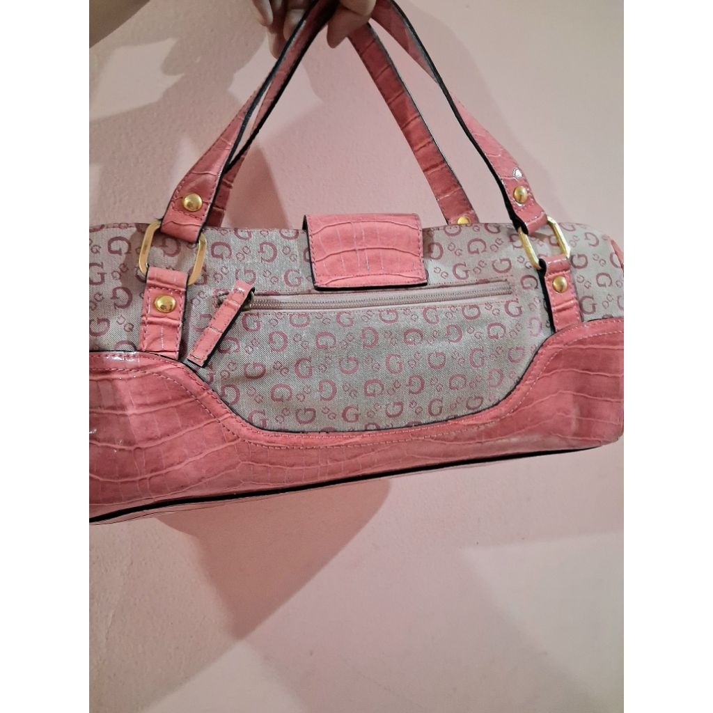 guess pink shoulder bag vintage