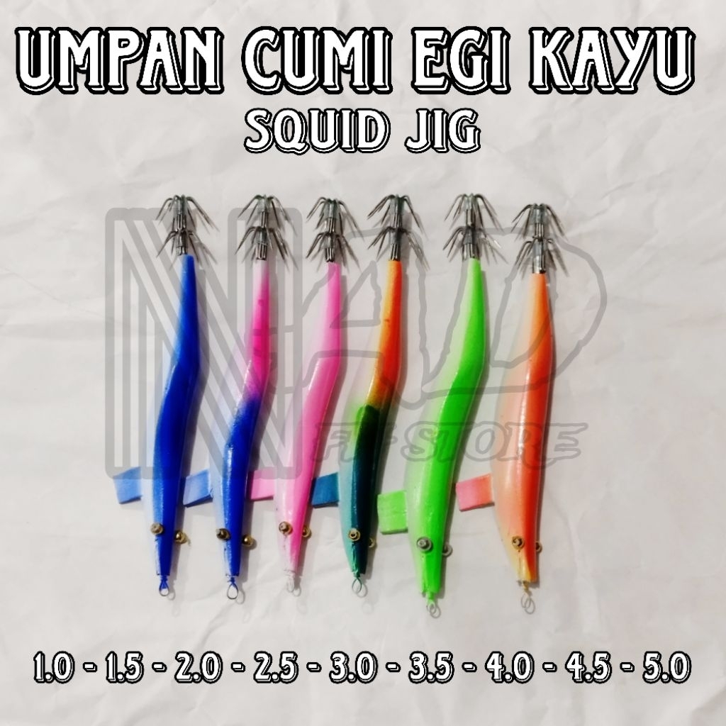 Umpan Cumi / Squid Jig Udang Kayu murah Warna
