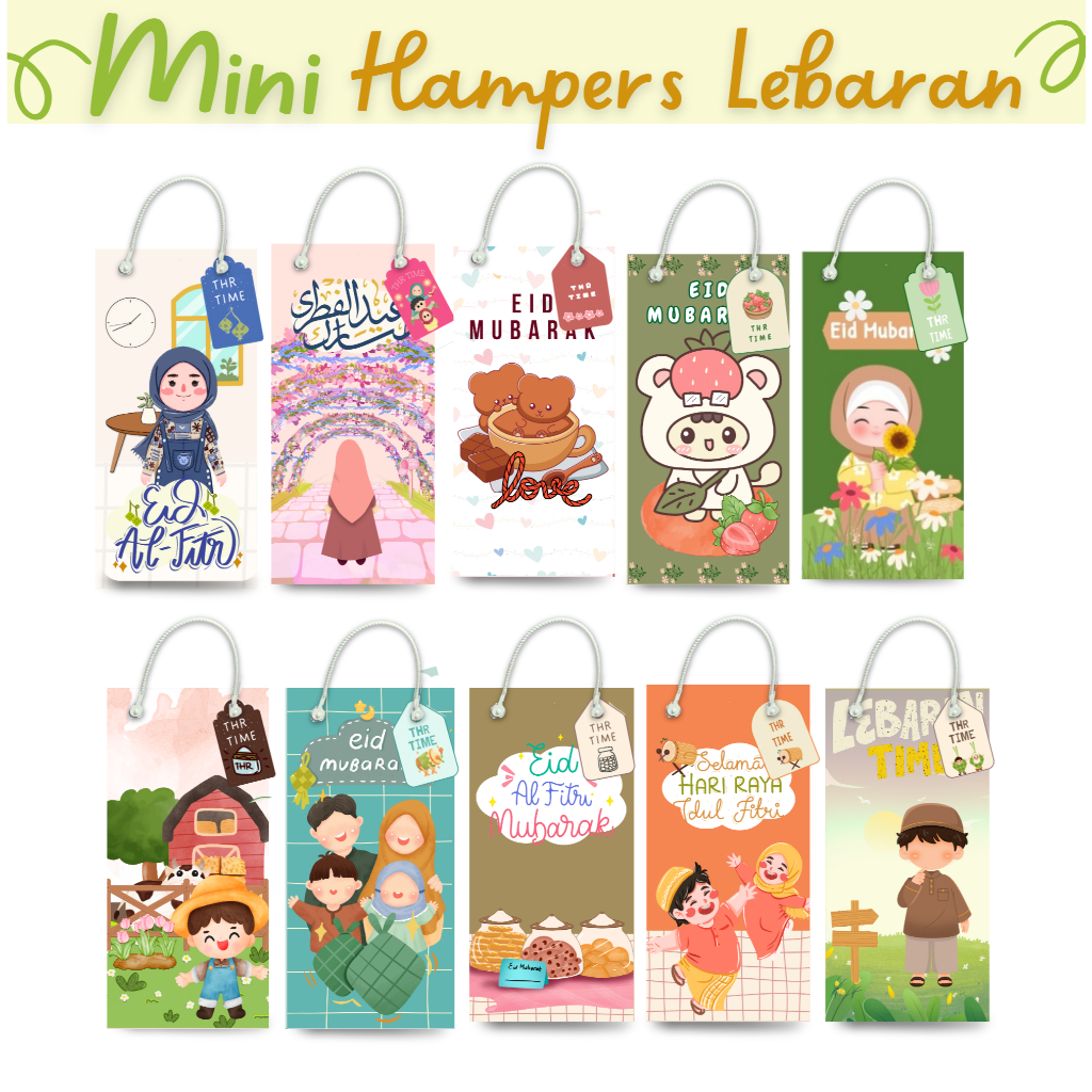 Paper Bag Hampers Mini Lebaran Karakter Lucu Anak Kantong Kado Lebaran