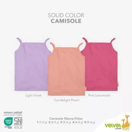 Velvet Tanktop Camisole / Tanktop Anak