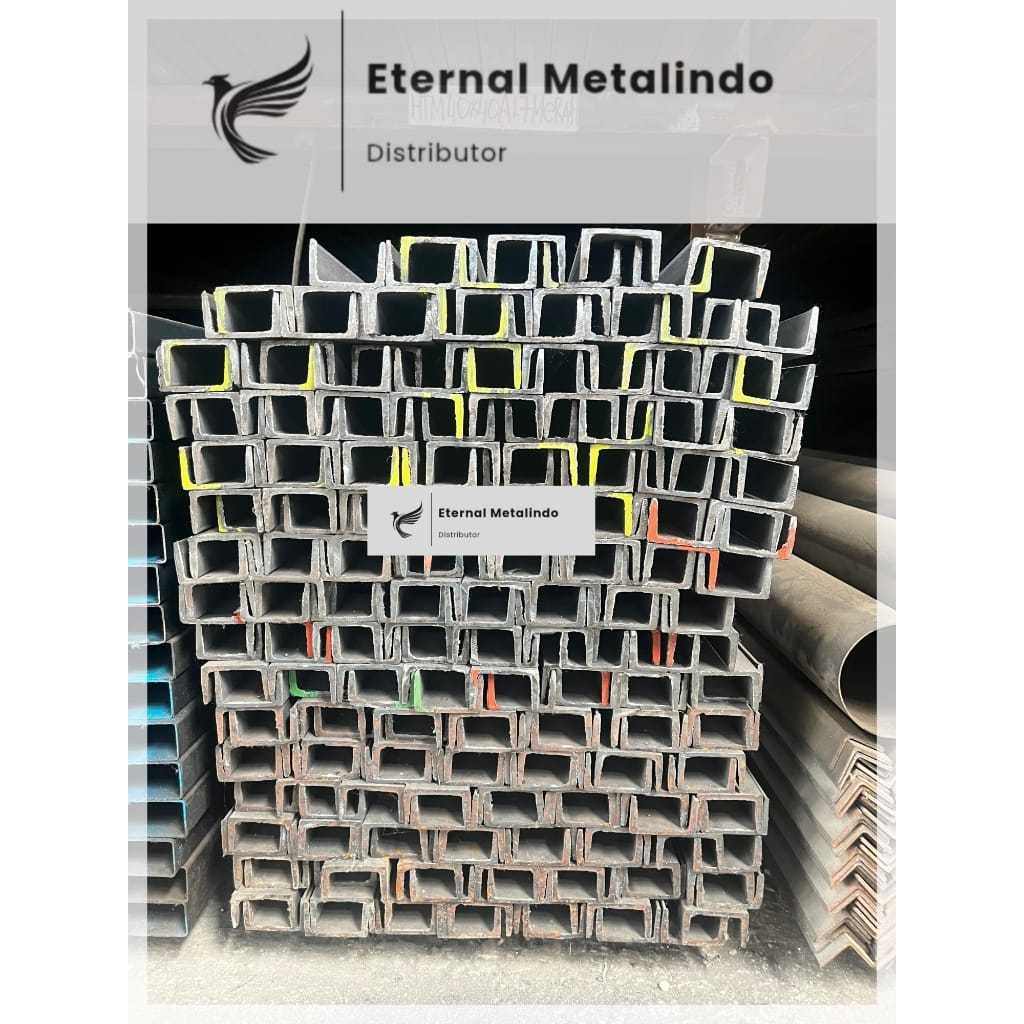 Besi UNP 50 65 80 100 120 Kanal U panjang 6 meter