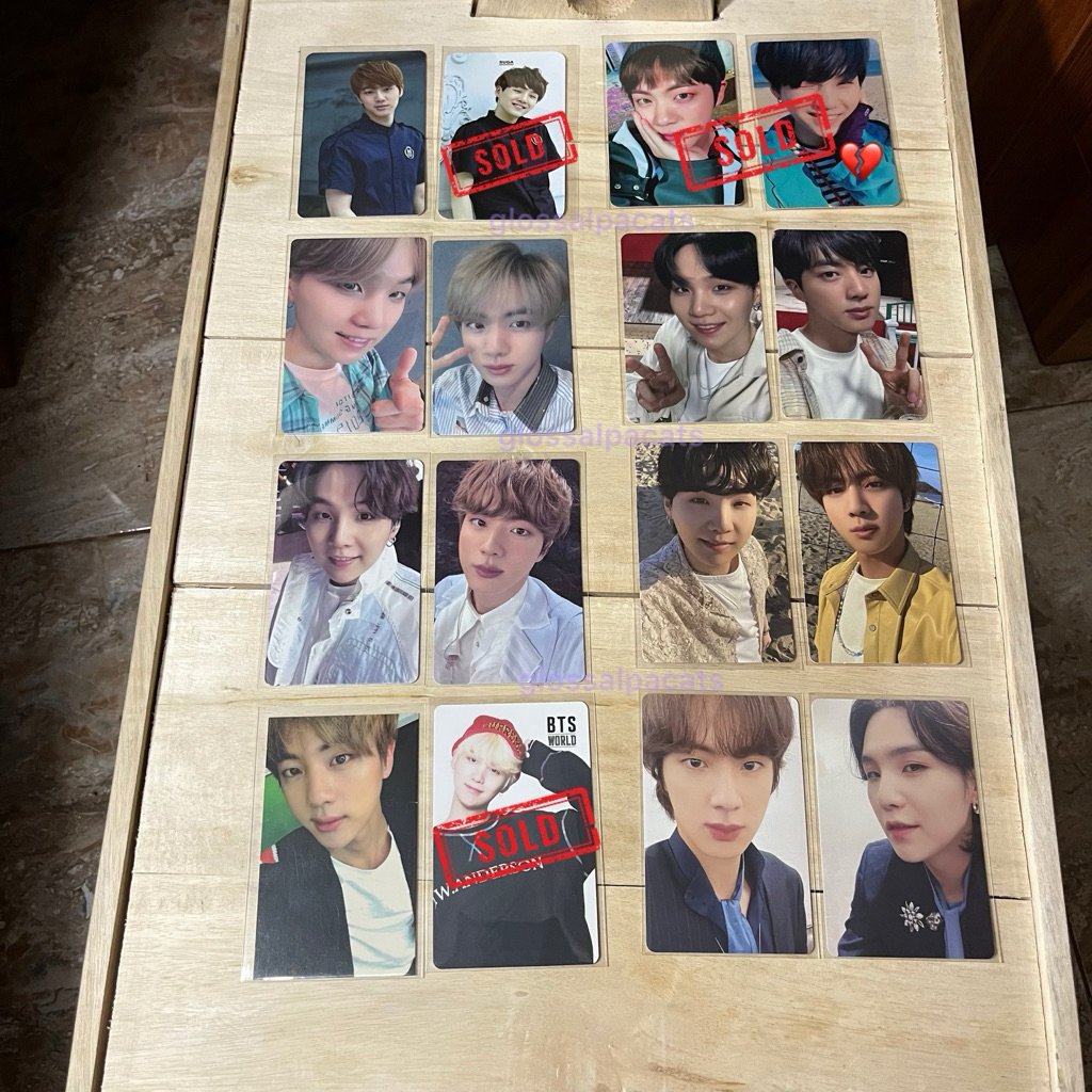 aab yoonjin yoongi suga seokjin jin pc photocard orul hyyh pt.2 ynwa lights bwl boys with luv mots t