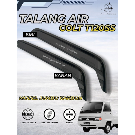 Talang Air MOBIL COLT 120SS Model Jumbo Lentur Anti Pecah 2 Pcs Lis Karbon