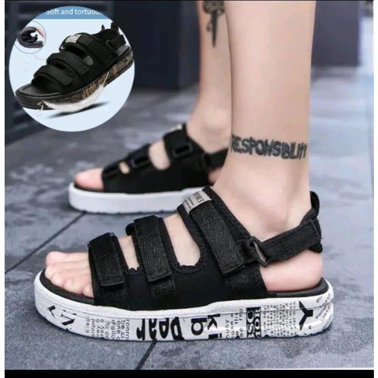 Sandal Pria Fashion Korea Terbaru – Sandal Casual Premium Anti Licin Ringan Empuk Sandal Gunung Pria