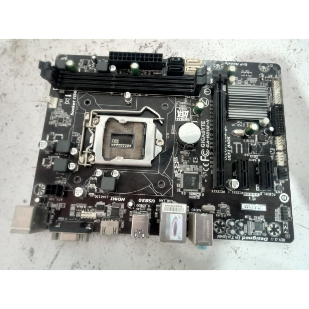 MOTHERBOARD MAINBOARD PC GIGABYTE GA-H81M-H SOCKET 1150 - ercomp1