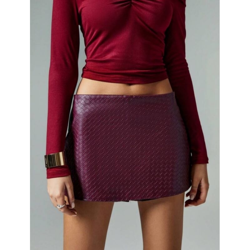 FYF_A0879 - Leather Skort