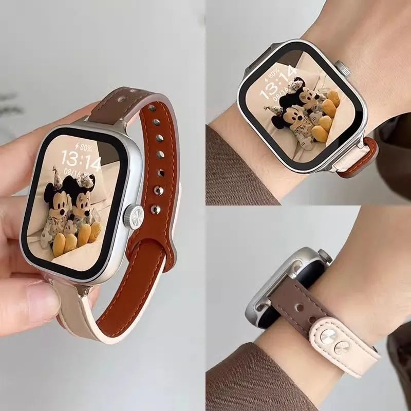 Leather 2 Warna Strap For Redmi Watch 6 Active Redmi Watch 6 lite Redmi Watch 4 Redmi Watch 5 Xiaomi