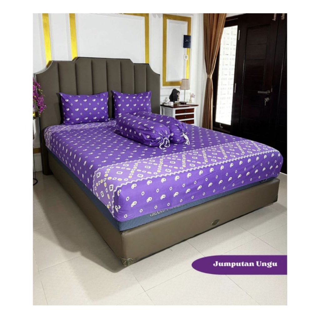 Sprei Jumputan Ungu uk 180X200