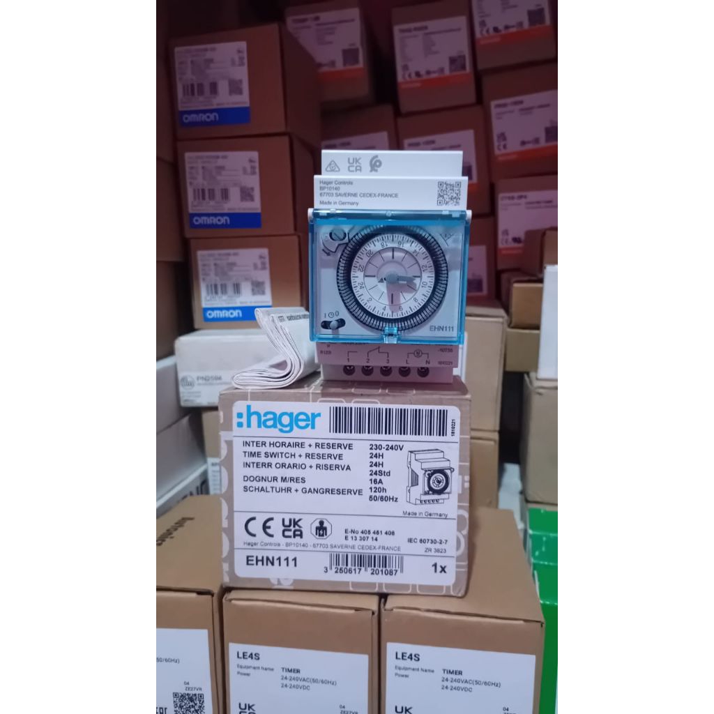 TIMER HAGER EHN111 TIME SWITCH ANALOG OTOMATIS HAGER