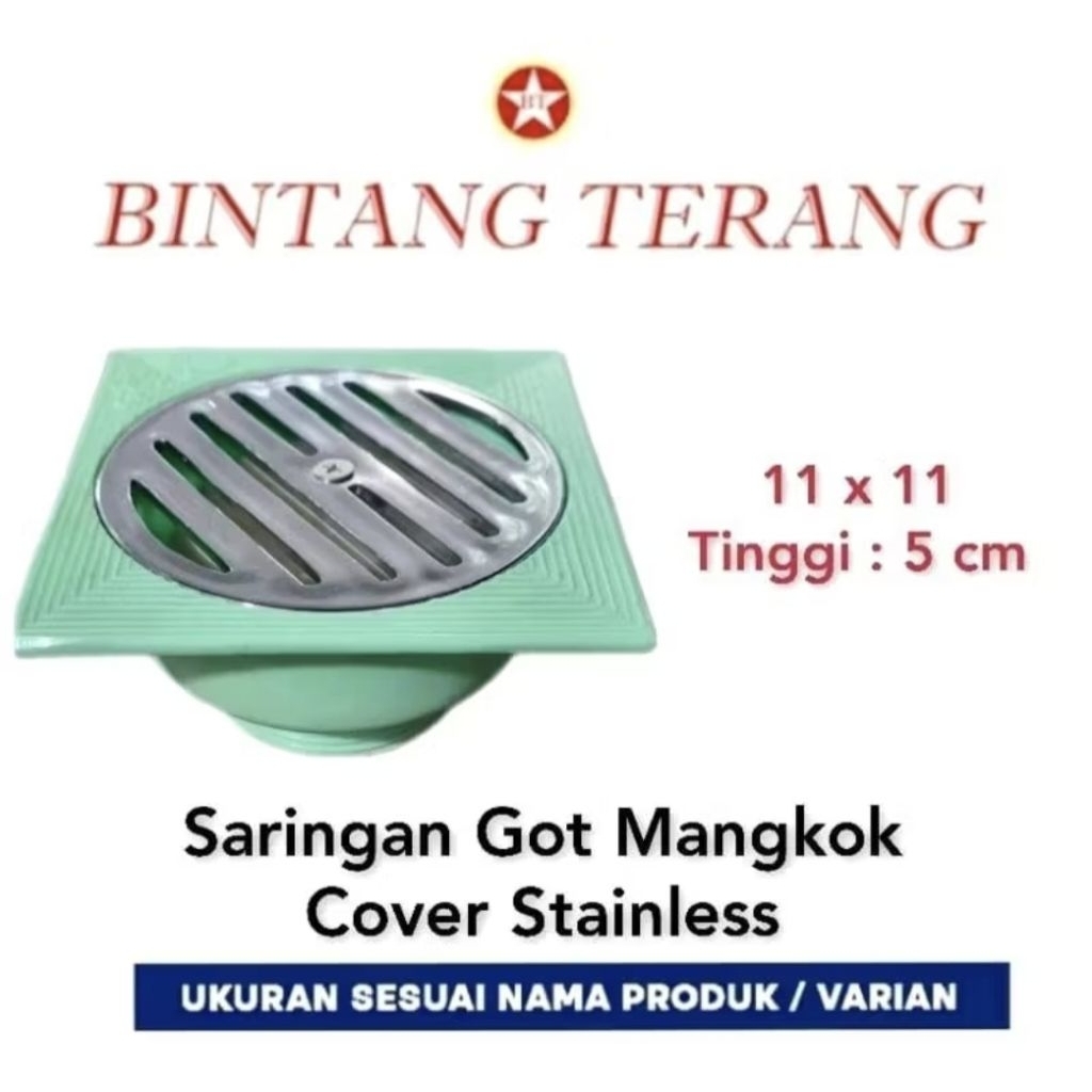 Saringan Got Kamar Mandi Model Toto / Afur Lantai / Saringan Got Mangkok Plastik Tutup Stainless / A