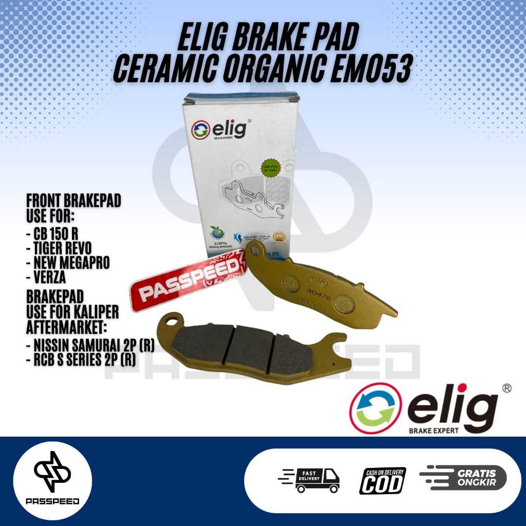 KAMPAS REM DEPAN ELIG EM053 H002 HONDA CB150R CBR 150R NEW TIGER NEW MEGA PRO MONO SHOCK VERZA KALIP