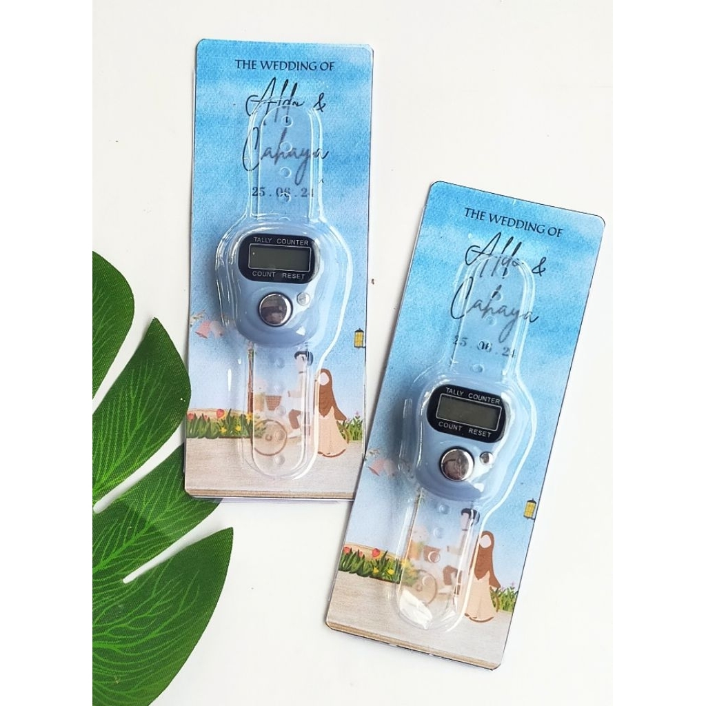 SOUVENIR TASBIH DIGITAL CUSTOM KEMAS MIKA, SOUVENIR AQIQAH, SOUVENIR NIKAH , SOUVENIR ACARA